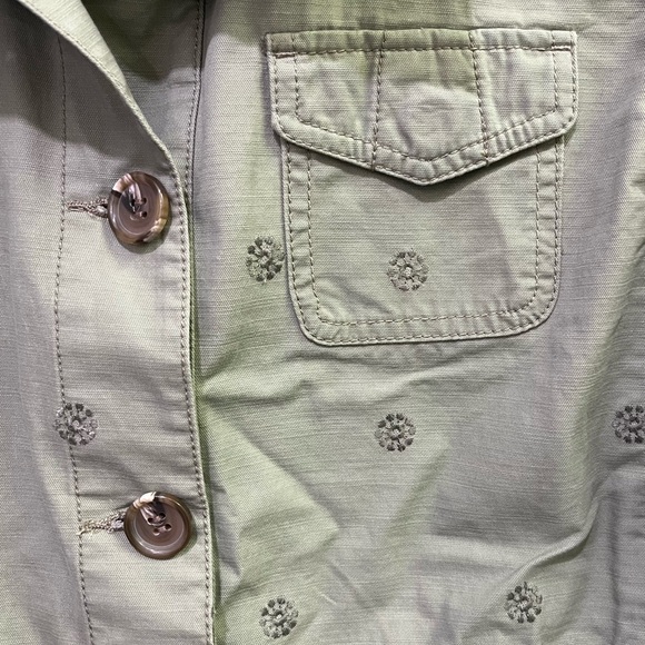 NWOT TALBOTS SAFARI JACKET - EMBROIDERED SAGE - Picture 6 of 8